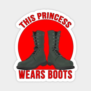 This Princess Wears Boots Magnet