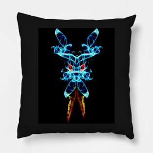 Smoke Art Abstract design of a chibi super villian! Pillow