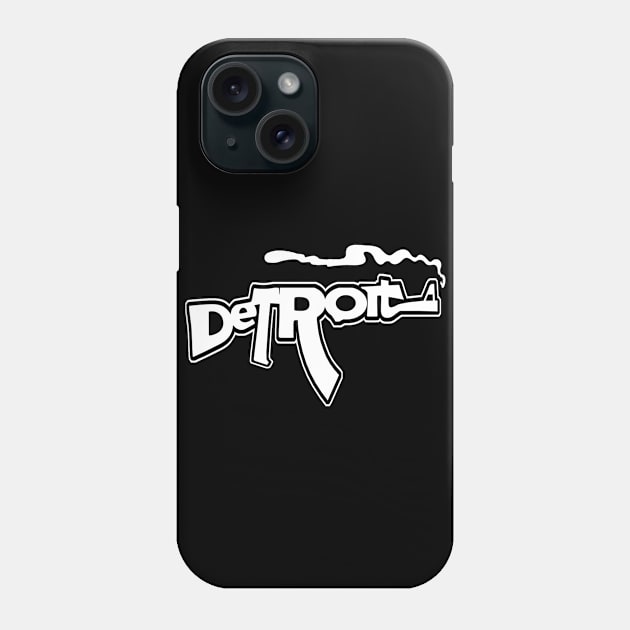 Detroit Smoking Gun (AK Style) Phone Case by robotface