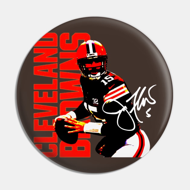 Cleveland Browns Joe flacco with autograph Pin by fadinstitute