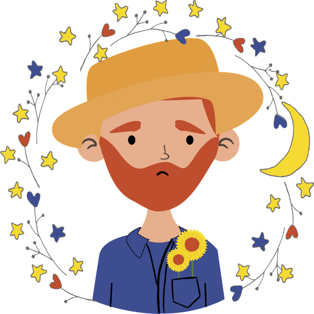 Floral Van Gogh Kids T-Shirt by Creotumundo