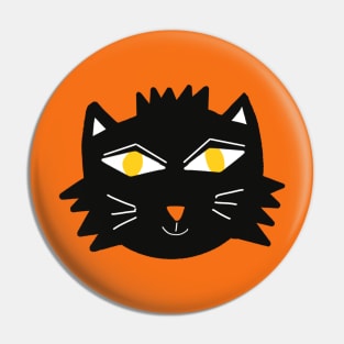 Halloween black cat Pin