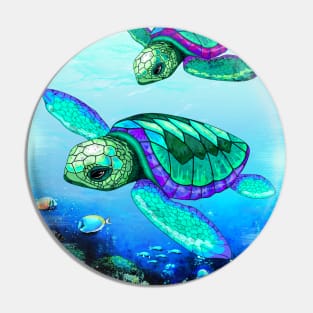 Sea Turtles Dance Pin