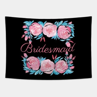 Bridesmaid watercolor floral Tapestry