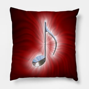 Radiating Music Red Pillow
