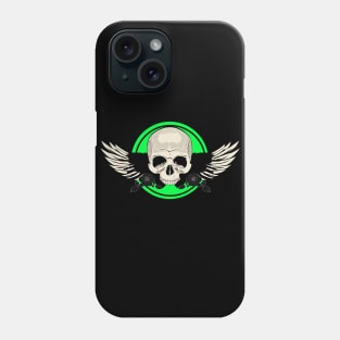 Wing Skull - GREEN Phone Case