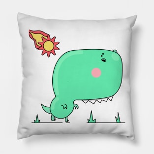 kawaii t rex Pillow