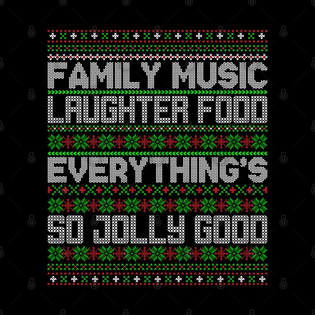 Family Music. Ugly Christmas Sweater by Satic