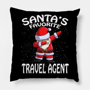 Santas Favorite Travel Agent Christmas Pillow