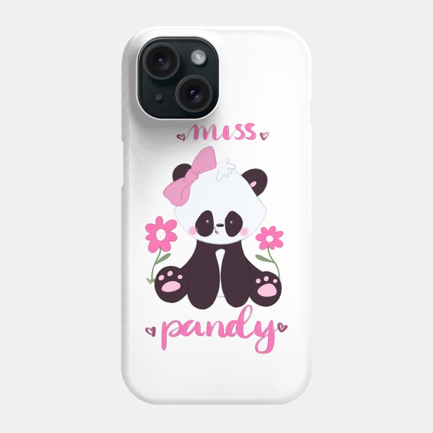 Miss Pandy - Cute Panda Design - Onesie Design- Onesies for Babies Phone Case by Onyi