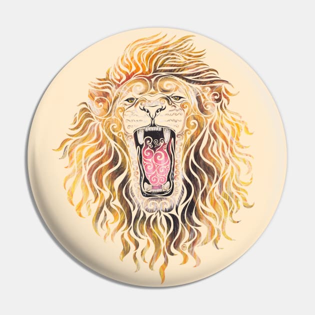 Swirly Lion Pin by CarolinaMatthes