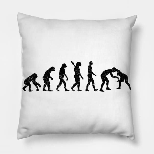 BLACK WRESTLING EVOLUTION Pillow by Freedom Haze