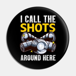 Cute I Call The Shots Around Here Photography Pun Pin