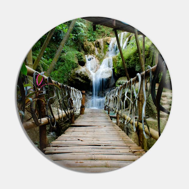 Bamboo footbridge to waterfall Pin by kall3bu