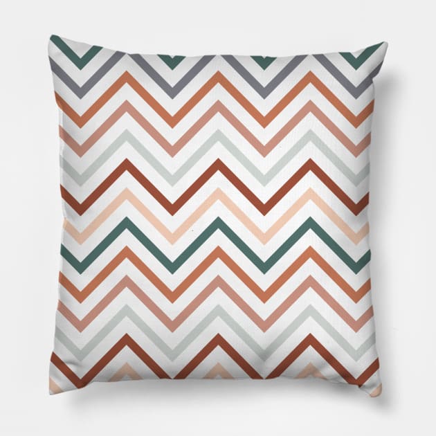 Earth Chevron Pillow by Trippycollage