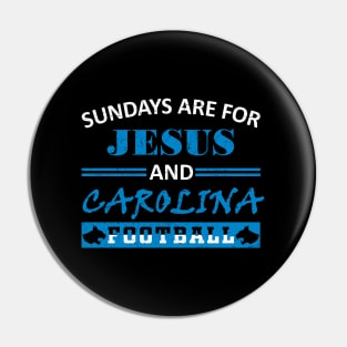 Carolina Pro Football - Classic Jesus On Sunday Pin