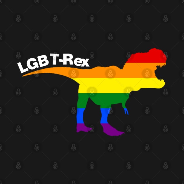 LGBT-Rex - Rainbow T-rex (Gay Pride) by CottonGarb