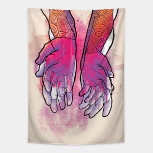 Dirty Hands Tapestry