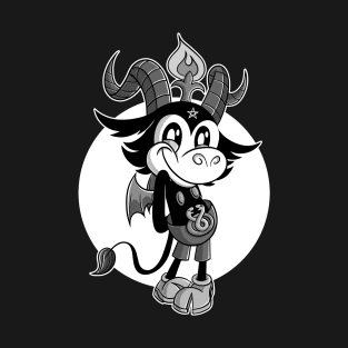 Blackcraft Kawaii fun Baphomet Retro Cartoon. Cute as Hell! T-Shirt