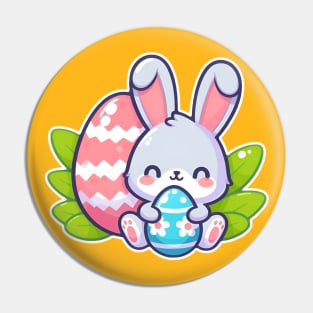 Happy Easter Cute Bunny Pin