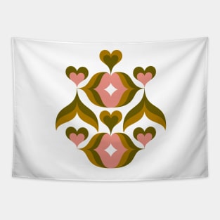 Retro Kisses - Olive Pink Tapestry