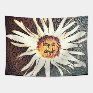 Keep it Simple, Daisy Flower Design Tapestry