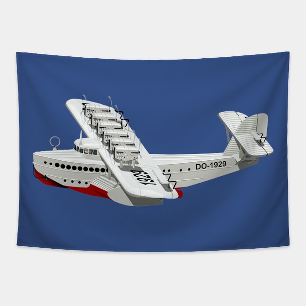 Cartoon airplane Tapestry by Mechanik