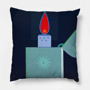 a lighter in the dark Pillow