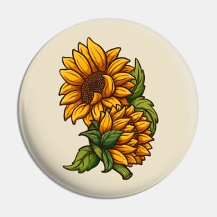 Cartoon Sunflower Pin