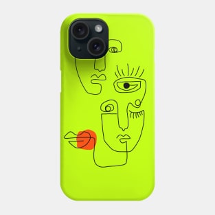 One line art of faces Phone Case