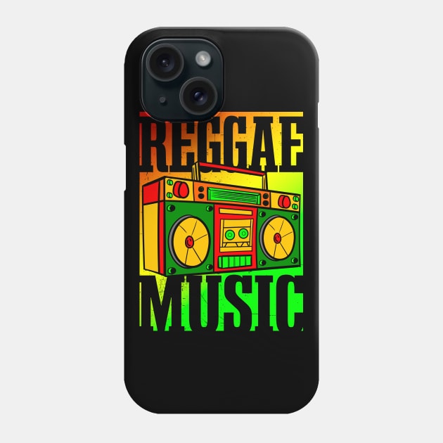 Reggae Music Boombox Vintage Vinyls Jamaican Gift Phone Case by dconciente