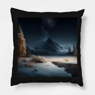 Cosmic Winter Night Pillow