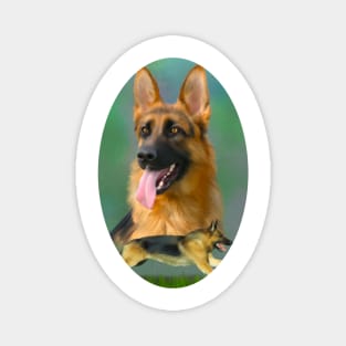 German Shepherd Breed Art Magnet