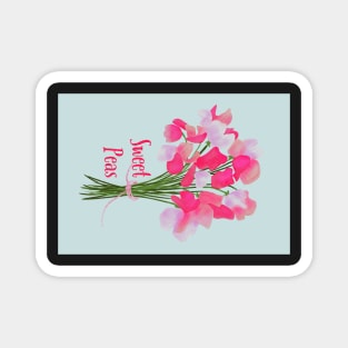 Sweet Peas portrait card Magnet