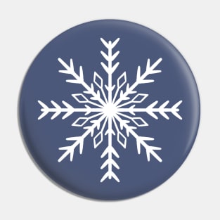 Simple white snowflake Pin