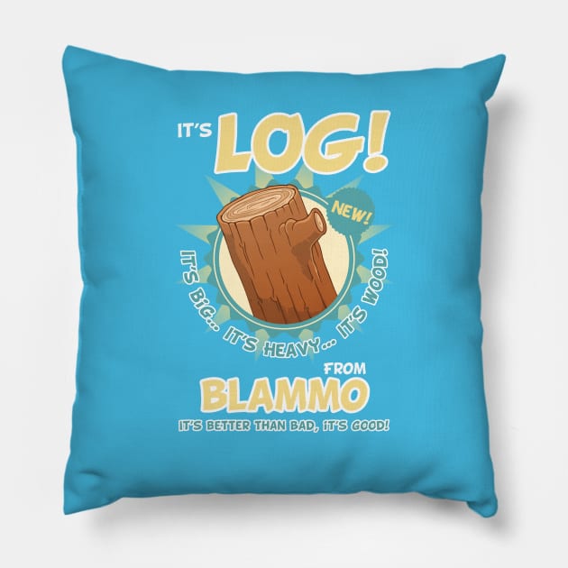 It's Log! Pillow by thebeardedbrushandblade