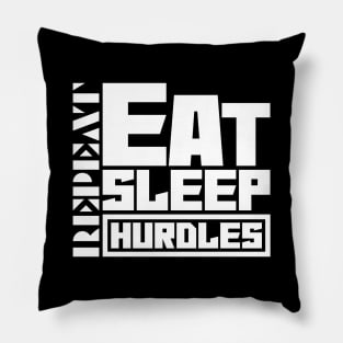 Eat Sleep Hurdles Pillow