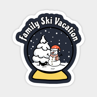 Family Ski Vacation Magnet