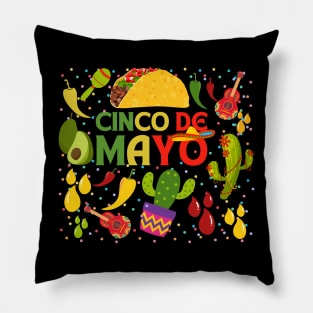 Happy Cinco De Mayo Fiesta  Mexican Party 5 De Mayo Pillow