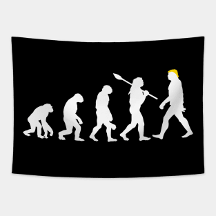 De-Evolution Anti Trump Tapestry