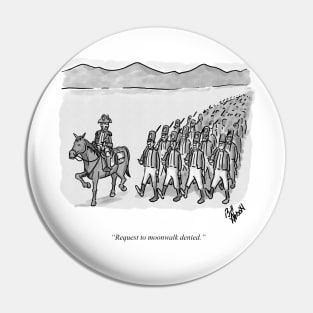 Classic Military Moonwalk Cartoon Pin