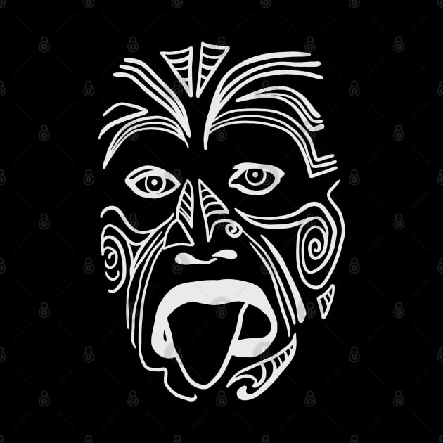 The Tribal Haka Mask Guy - Indigenous Face by isstgeschichte