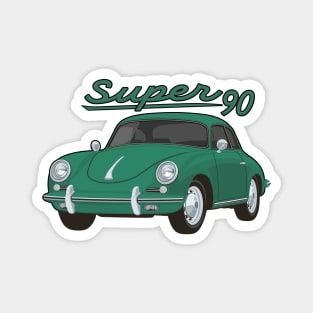 356 B Super 90 gt coupe Car classic vintage retro green dark Magnet