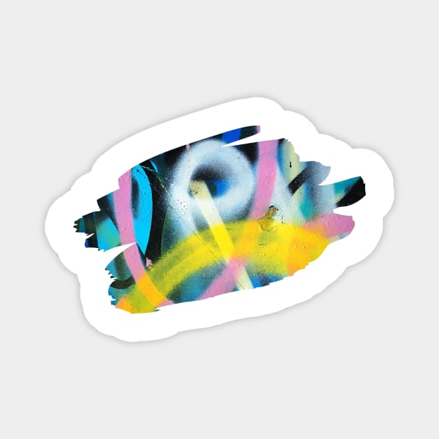 Graffiti Splash Art Print Pastel Magnet by Auto-Prints