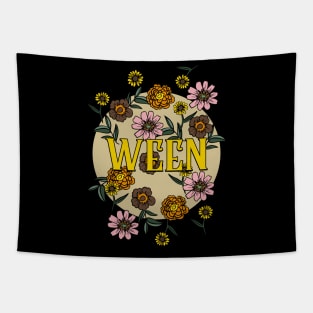 Ween Name Personalized Flower Retro Floral 80s 90s Name Style Tapestry