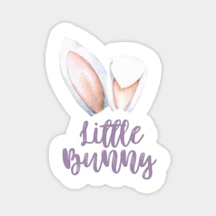 Little Bunny Easter Bunny Ears - White Magnet