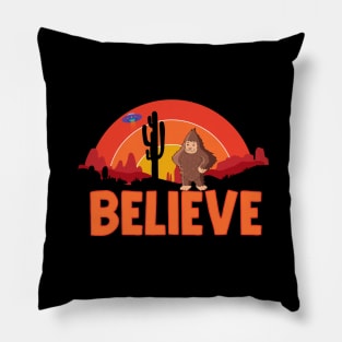 Bigfoot UFO Believe Conspiracy Theory Pillow