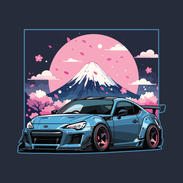 Subaru BRZ Car Art - Widebody Modified JDM Car by JDM-Rey