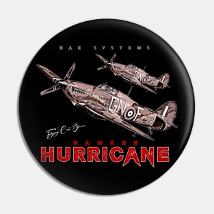 BAE Systems Hawker Hurricane Vintage Fighter Aircraft Pin