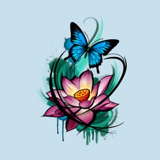 Lotus and Butterfly T-Shirt